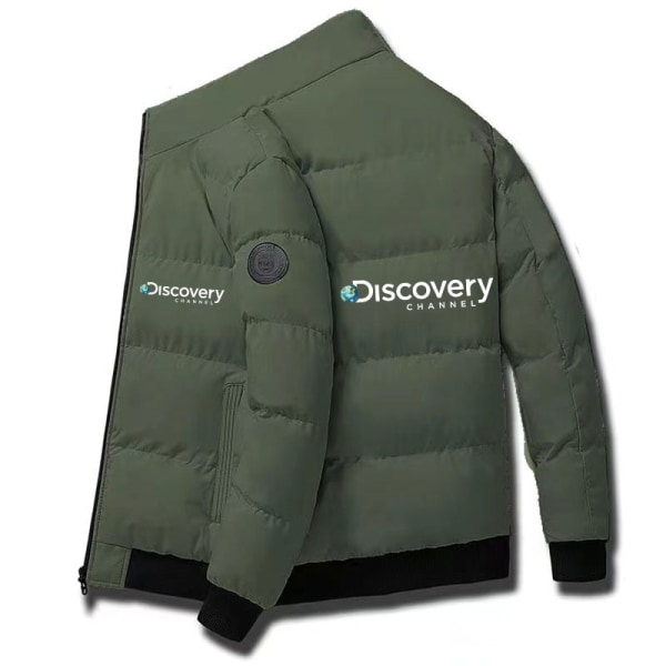 Vinterjacka herr parkasjacka herr vindjacka förtjockad varm herrparkas 09Military green XXXL