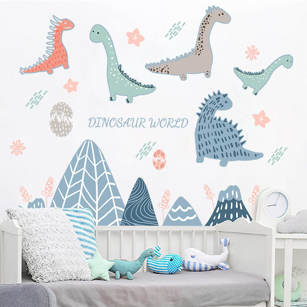 Väggdekaler för barnrum Dinosaurier Väggdekor Babyrum Dekoration Barnrum Pojke Flicka Barnkammare
