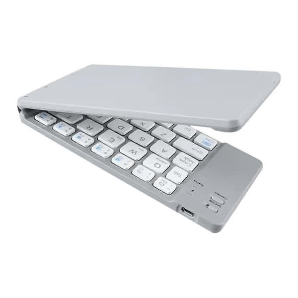 Dobbelt Foldbar Trådløs Bluetooth Tastatur til Tablet Computer, A