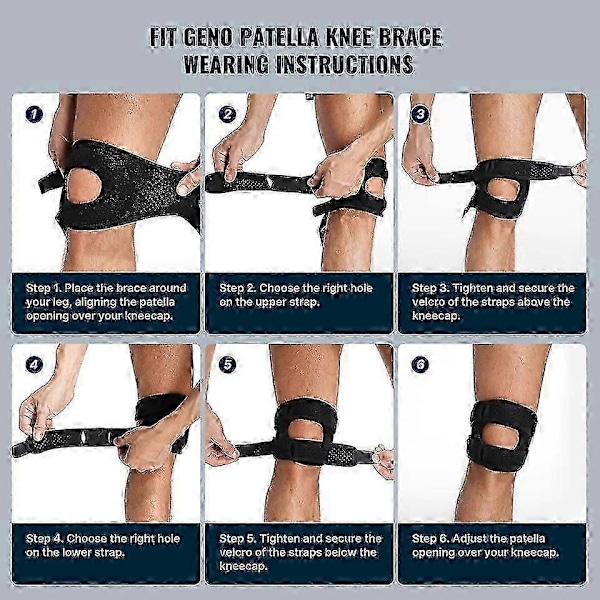 1 st Knäskydd Patella Knästöd Kompressionsärm för Kvinnor Män Knäsmärta Artritsmärta Träning Knäskydd Knäskydd