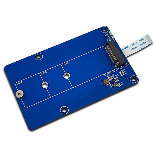 PCIe till M.2 NVMe SSD Adapterkort för Pi5 5 Stöder 2242/2260/2280 NVME M2 SSD
