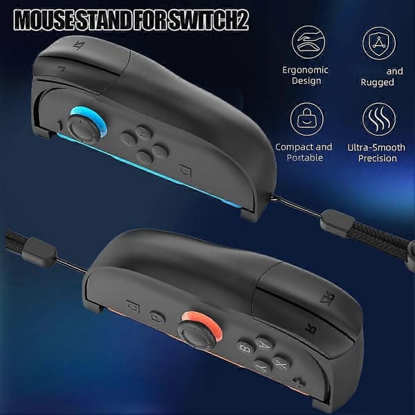 forSwitch2 Gaming Controller Grip Musestativ Bærbar Museholder Base T2L8