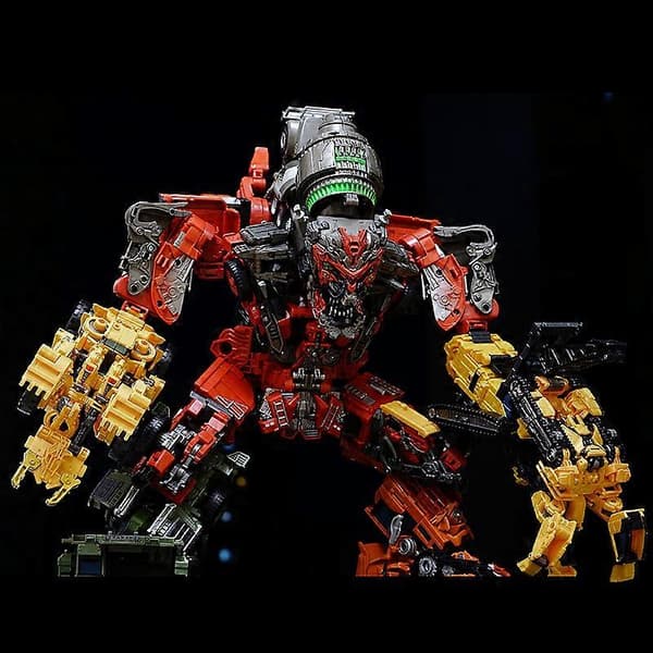 8 I 1 Overdimensjonert Devastator Transformasjonsleker Gutt Anime Krok Actionfigurer Robotbil Ingeniørkjøretøy Modell Barn 8A