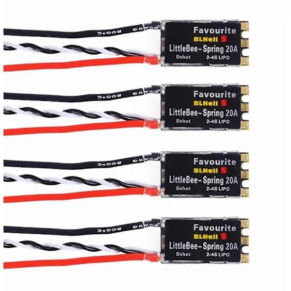 4 st 20A ESC BLHeli-S Elektronisk Hastighetsregulator Stöd DSHOT600 för FPV RC Drönare Multikopter Qua