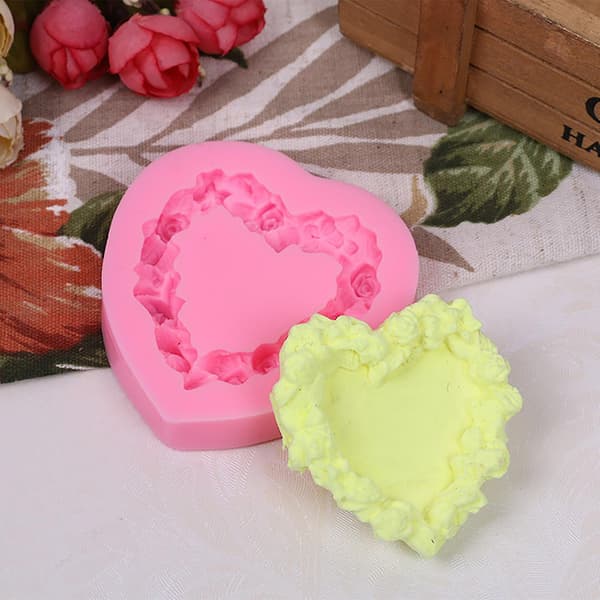 Valentinsdag Kjærlighetskrans Silikon Fondant Kake Sjokolade Q