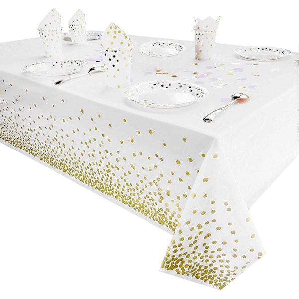 137 - 274 cm tan lille rund prik fødselsdag bryllup fest engangsdug Rose dug