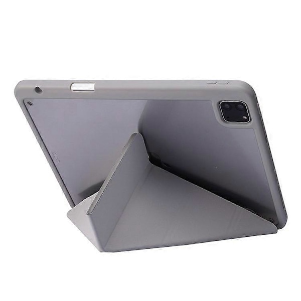 Kompatibelt fodral för iPad Pro 12,9-tum (2021)/(2020)/(2018) surfplatta, automatisk väckning/viloläge, origami-ställ, PU-läder + akrylskydd Beige