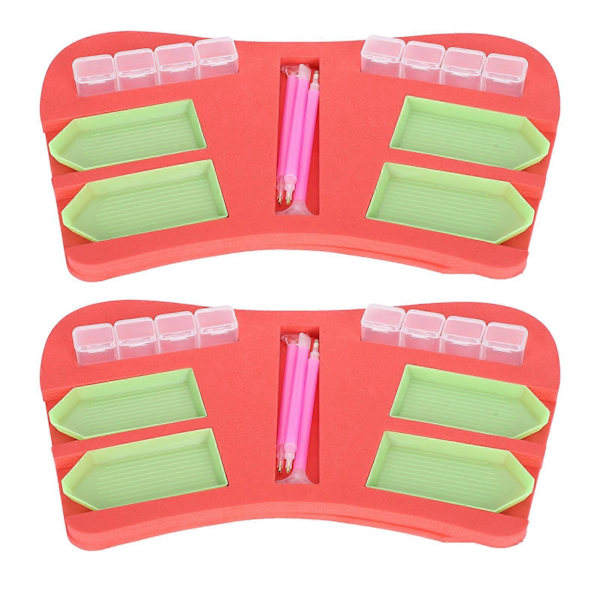2 Sett Diamantmaleri Tilbehør Brett Organizer Holder Multi-Batch Container Penn Verktøysett