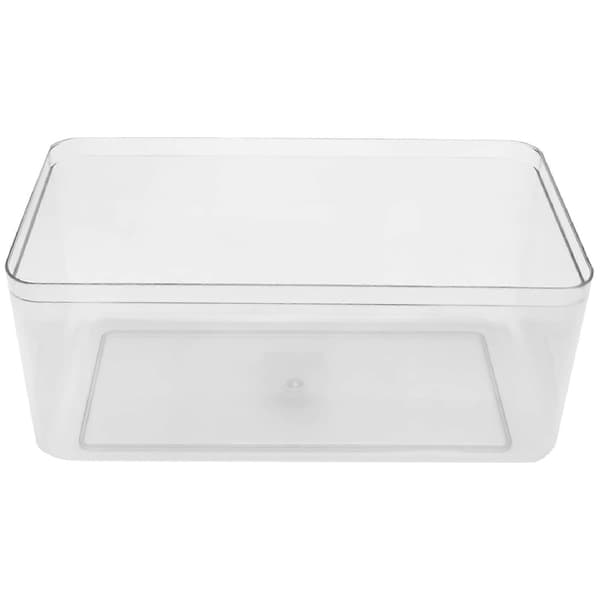 Minimalistisk Tissueboks Dekselholder, Moderne Transparent Rektangulær Bambus Ansiktsserviett Dispenser
