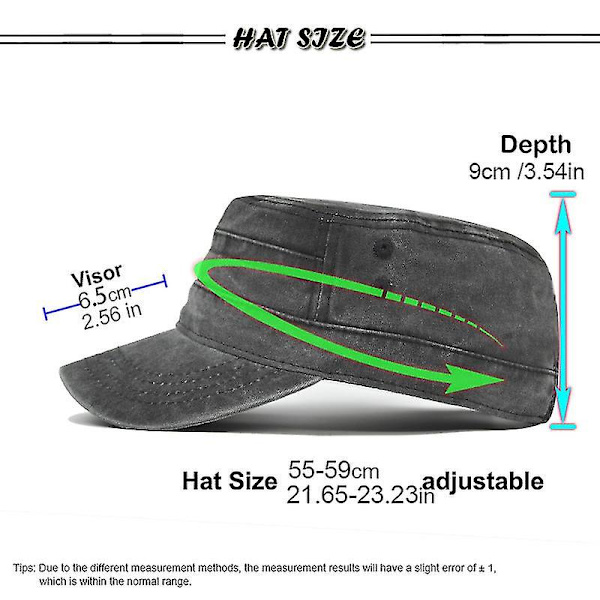 Flat Top Keps Retro Baseball Keps Armékeps grey