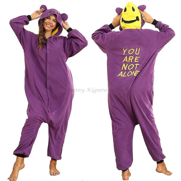 One Piece Hooded Fleece Juldräkt Halloween Kostym Vuxen Onesie Pyjamas LFA08 S Height 147*157cm