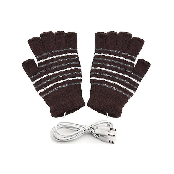 Talviset sähkölämmitteiset käsineet USB-lämmityksellä S-XL Brown XL