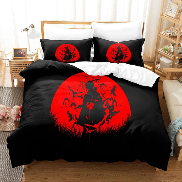 N17 Naruto 3D Printet Sengesæt Dynebetræk Quiltbetræk Pudebetræk Børnegave AU QUEEN 210x210cm