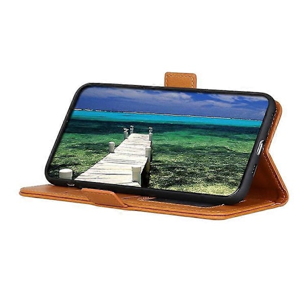 Kompatibel til Honor X7a 5G Ko Læder Tekstur Telefon Læder Cover Wallet Stand Telefon Etui Yellow