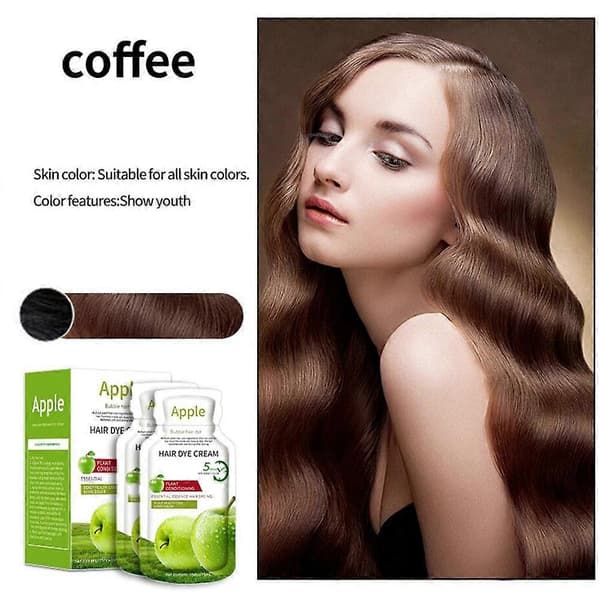 Omena hiusväri 30ml*10kpl Kasvipohjainen hiusvärisetti coffee