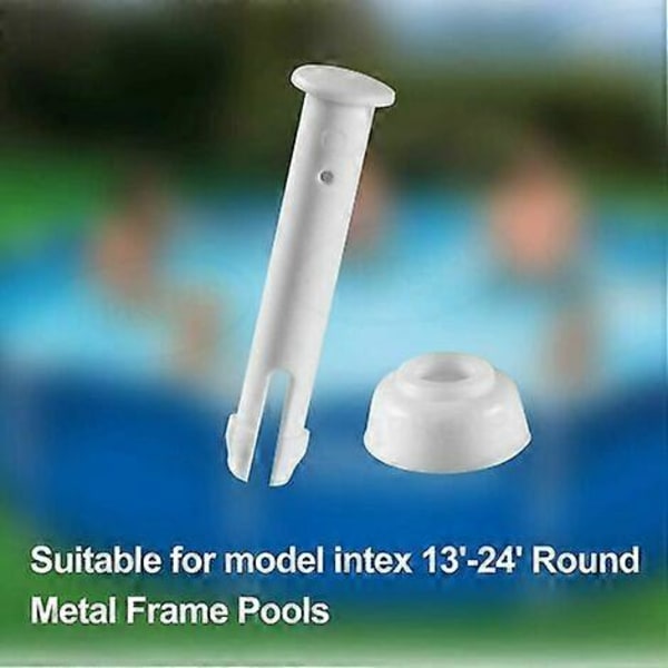 Plastiska Poolfogstift (12 st) för Intex Runda Metallram Pool Reservdelar, (6cm/2.36in)