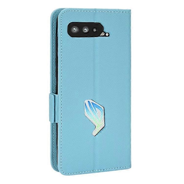Yhteensopiva Asus ROG Phone 5 / ROG Phone 5s / ZS676KS / ZS673KS Litsi-kuvioinen PU-nahkainen puhelinkotelo magneettisella sulkimella varustettu lompakko St LightBlue