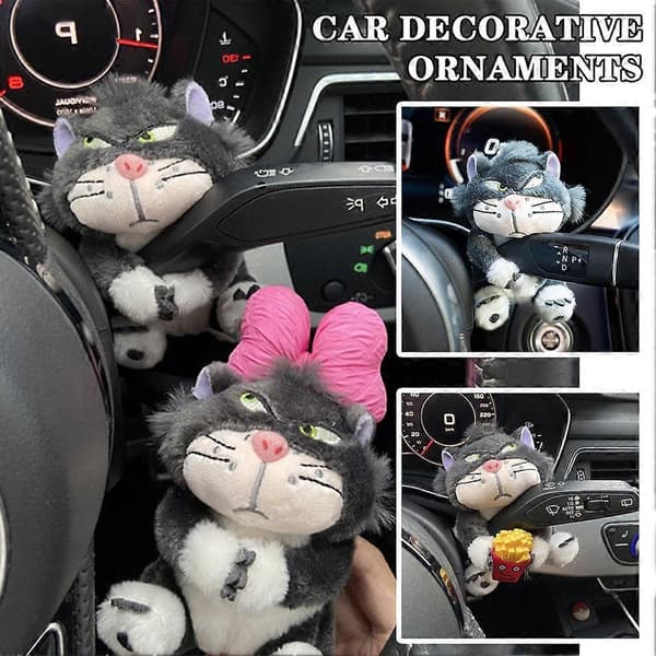 Lucifer Car Decor Plush Doll Holding Pose Ornament Gift Accessories B