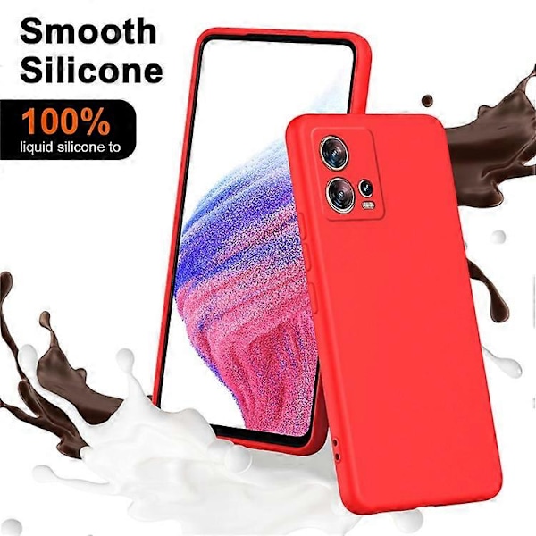 Kompatibelt deksel for Motorola Edge 30 Fusion 5G, 2,2 mm gummiert TPU-beskyttelsesdeksel Red