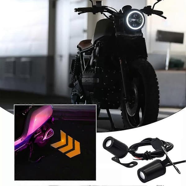 Motorcycle Projection Turn Signal Ground Light LED Atmosphere Light A