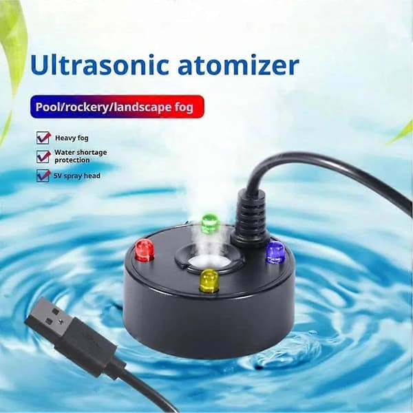 Tåkeprodusent Tåkepistol Vannfontene Dam Tåkemaskin Atomizer Luftfukter