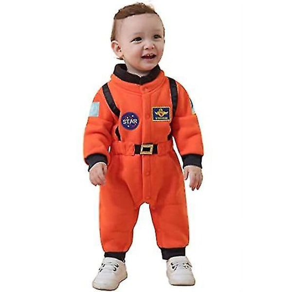 Baby Småbørns Astronaut Kostume Rumdragt til drenge piger Orange 90