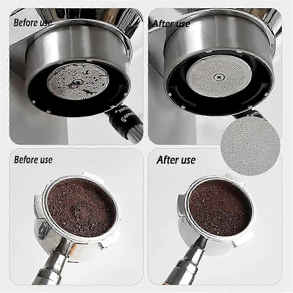 58mm WDT Værktøj Puck Screen Espresso Doserings Tragt Rustfrit Stål Nåle Kaffe Omrører Distributionsværktøj