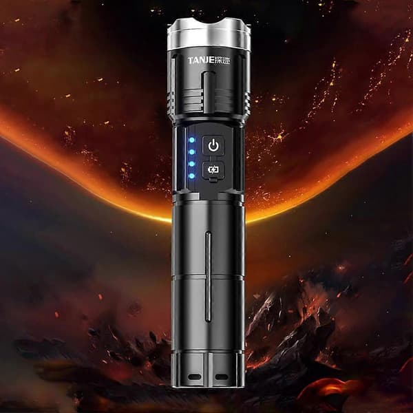 LED-taskulamppu zoomattava valo SuperBright-taskulamppu USB-ladattava lamppu F0W1ZZA7