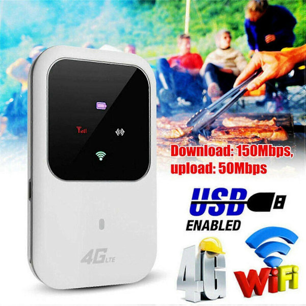 Avattu 4G-LTE Mobiililaajakaista Wifi Langaton Reititin Kannettava Mifi Hotspot