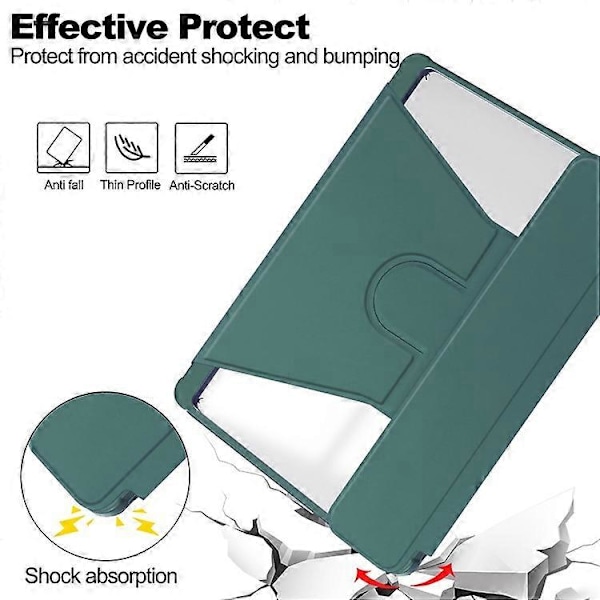 Kompatibelt Skal för iPad Pro 11 (2024) Läder+Akryl Ställ Tablet Cover med Bluetooth Tangentbord DarkGreen