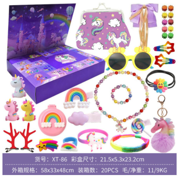 Nedräkning Jul blindbox adventskalender flickor accessoarer diy handgjord presentförpackning set leksakspresent blind box