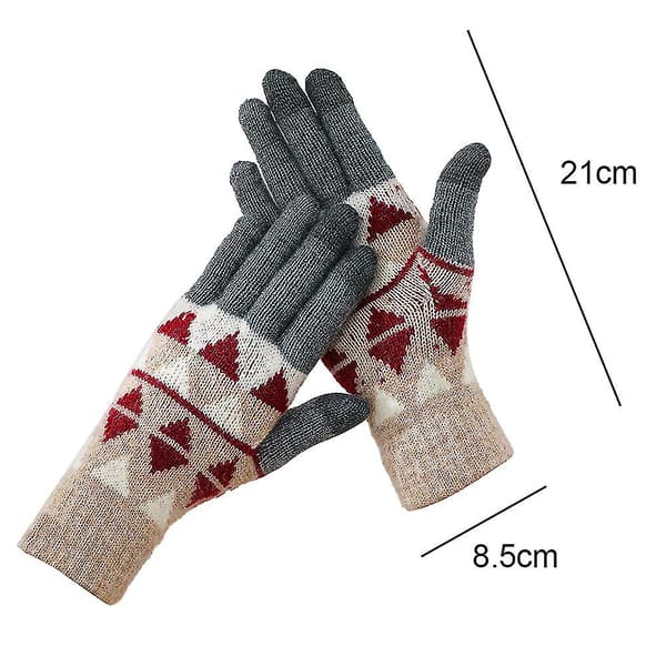 Vinter Touch Screen Handsker Blomsterprint Holder Varmen Til Kvinder Og Mænd Style3