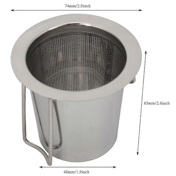 Te-infuser i metal, foldbart tefilter i rustfrit stål