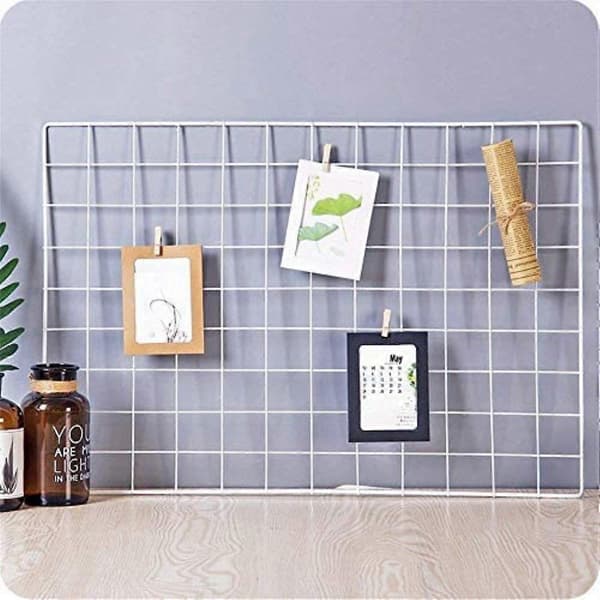 2 st Organizer Vägg Gitter Vit, Multifunktionell Gittervägg (45*65cm)