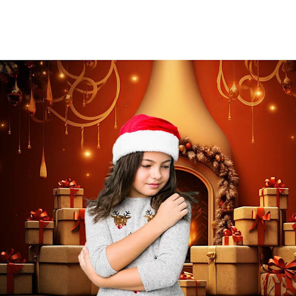 Beenle Julefotografering Bakgrunn Juletre Gave Peis Snøfnugg Familie Selskap Banner Portrett Bakteppe Fotostudio SD-2264 Vinyl 300X200cm