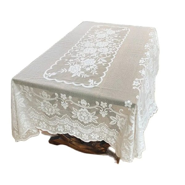 Vintage pitsipöytäliina joulu neulottu yöpöydän peite ruusu työpöytä kahvipöytäliina tabletit ruokailu häät sisustus ER9 see chart 85x85cm