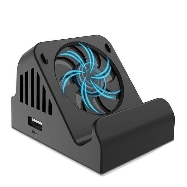 Ladebase for Switch med viftekjøling - Kompatibel TV-skjermprojeksjonskonverter Type-C USB3.0 Videoadapter