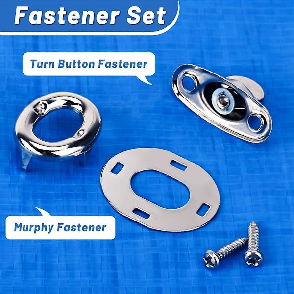 10 Sæt Marine Grade Twist Lock Fastgørelser Drejeknap Øje, til Lærred Marine Både Sejlbåde RV'er Fa