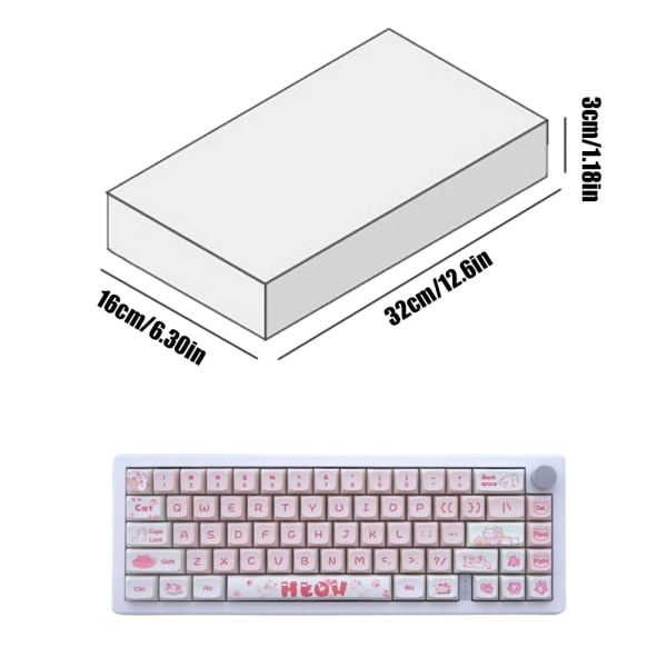 PBT keycap engelska 133/127 tangenter sommaris tangent naughty cat tangent Pink