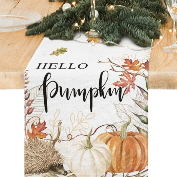 Goblin Halloween bordflag Black Forest bordløber Thanksgiving Jack-o'-Lantern julefrokost køkkenbordpynt ZQQ8979 (2) 180-33cm 70-13inch