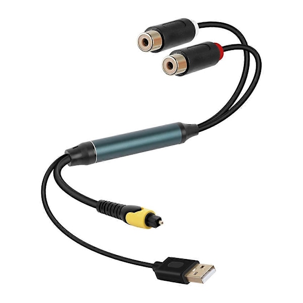 Digital Fiber til Hunnkabel med USB Strømkabel for TV, Dekoder, DVD Blu-Ray og Annet Utstyr
