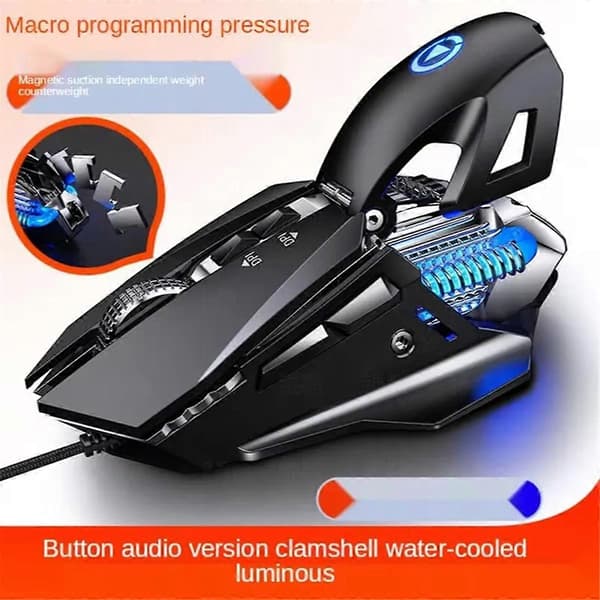 G10 USB Kablet Makroprogrammering Gaming Mus Svart