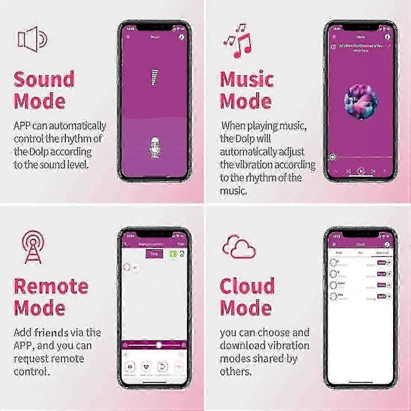 Smart Silikone Bækkenbundstræner til Kvinder Vandtæt Blærekontrol Træner med App Fjernbetjening Genopladelig (rosarød) Purple