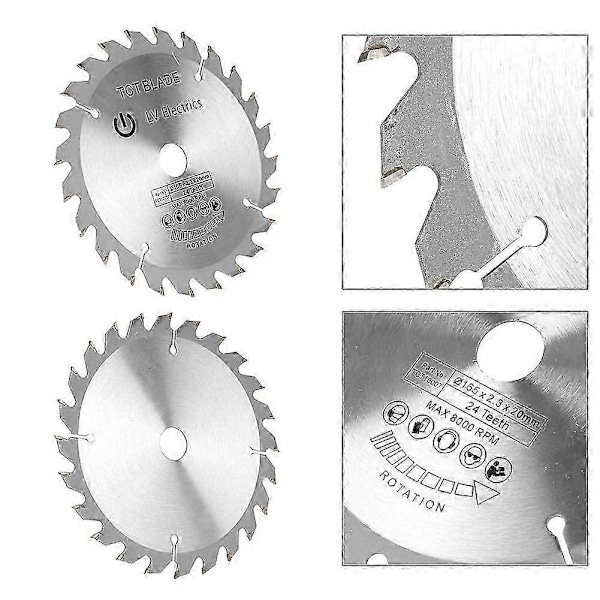165mm 24-hampainen 20mm reiän halkaisija pyörösahanterä puun leikkaamiseen