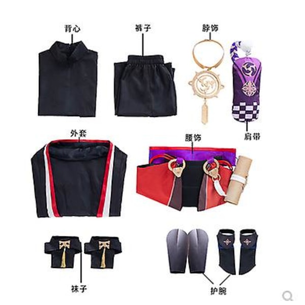 Genshin Impact Cosplay Antrekk Scaramouche Kostyme Genshin Utendørs Cos Kappe Kult Cosplay Dress M