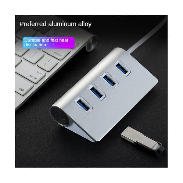 USB 3.0 HUB 4 Port 5Gbps Höghastighets Strömadapter USB 2.0 Hub USB Splitter för Laptop Adapter Compu