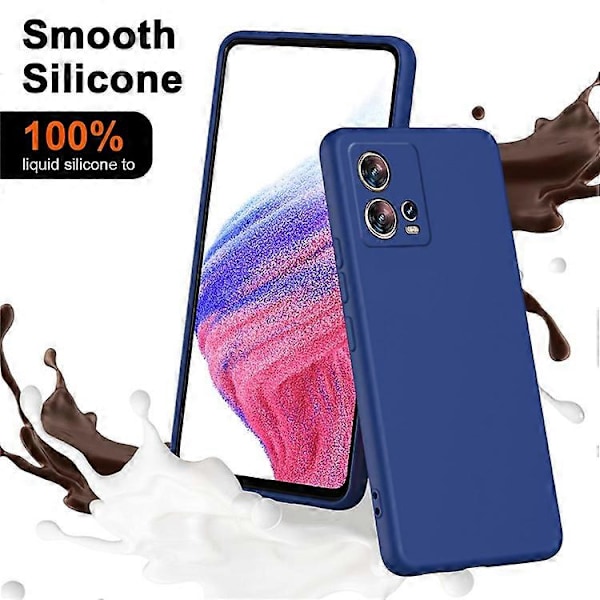 Kompatibelt Skal för Motorola Edge 30 Fusion 5G, 2.2mm Gummerat TPU Telefonskydd Blue