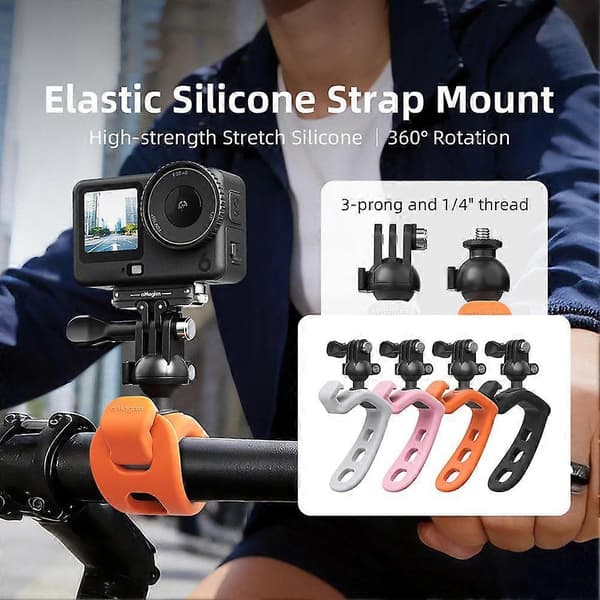 Mini Fleksibelt Justerbart Silikone Actionkamera, Kamerastativ K5P5 Gray