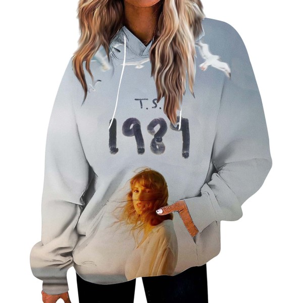 Taylor Swift sanger Taylor Swift tilbehør 3D-printet hettegenser trendy for både menn og kvinner L