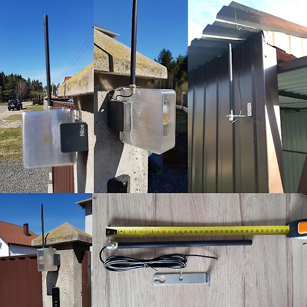 Ulkoilma-antenni 433,92 MHz:n taajuudelle, RG174-kaapelilla, Garagen oven kaukosäätimen signaalin vahvistusantenni